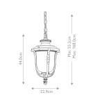 Outdoor pendant lamps - Elstead Lighting Luverne medium pendant lantern - 1 light source IP23 KL-LUVERNE8-M - product 6