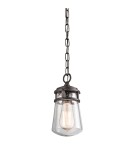 Outdoor pendant lamps - Elstead Lighting Lyndon small pendant lantern - 1 light source - Architectural bronze IP44 KL-LYNDON8-S-AZ - product 1