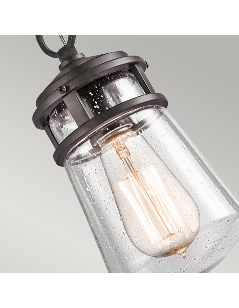 Outdoor pendant lamps - Elstead Lighting Lyndon small pendant lantern - 1 light source - Architectural bronze IP44 KL-LYNDON8-S-AZ - product kolory-swiatla.pl 4