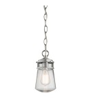 Outdoor pendant lamps - Elstead Lighting Lyndon small pendant lantern - 1 light source - Brushed aluminum IP44 KL-LYNDON8-S-BA - product 1