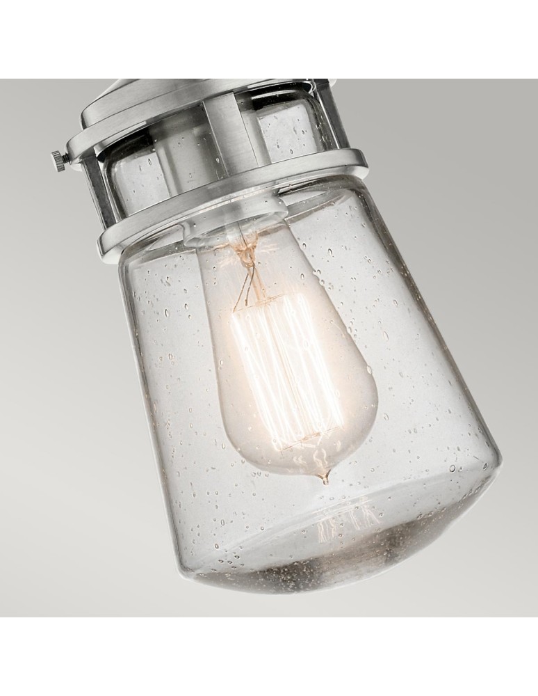 Outdoor pendant lamps - Elstead Lighting Lyndon small pendant lantern - 1 light source - Brushed aluminum IP44 KL-LYNDON8-S-BA - product kolory-swiatla.pl 2