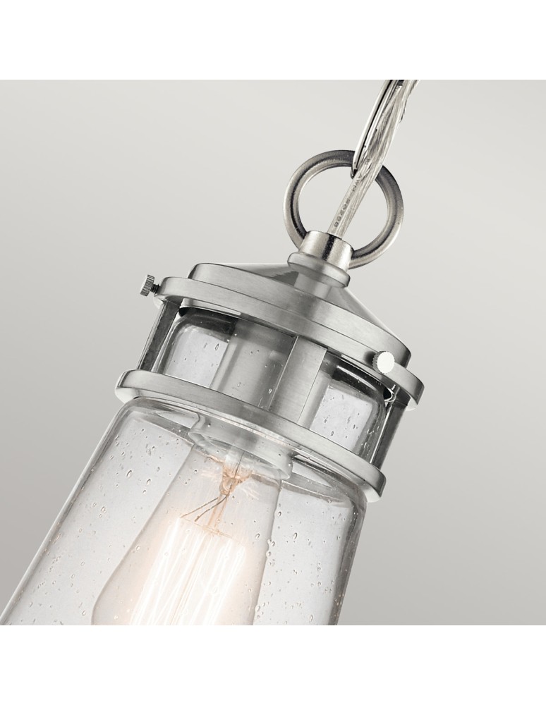 Outdoor pendant lamps - Elstead Lighting Lyndon small pendant lantern - 1 light source - Brushed aluminum IP44 KL-LYNDON8-S-BA - product kolory-swiatla.pl 4