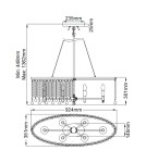 Elstead Lighting Lampa wisząca Piper - 6 źródeł światła - Kawowa KL-PIPER-ISLE