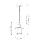 Outdoor pendant lamps - Elstead Lighting Riverwood pendant lantern - 1 light source IP44 KL-RIVERWOOD8-M - product 5