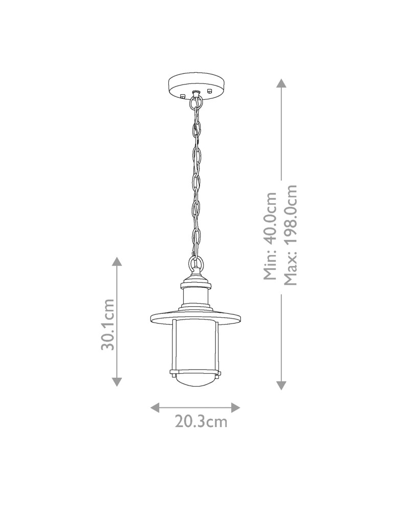 Outdoor pendant lamps - Elstead Lighting Riverwood pendant lantern - 1 light source IP44 KL-RIVERWOOD8-M - product kolory-swiatla.pl 5