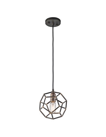 Elstead Lighting Mała lampa wisząca Rocklyn - 1 źródło światła - Surowa stal KL-ROCKLYN-MP-RS