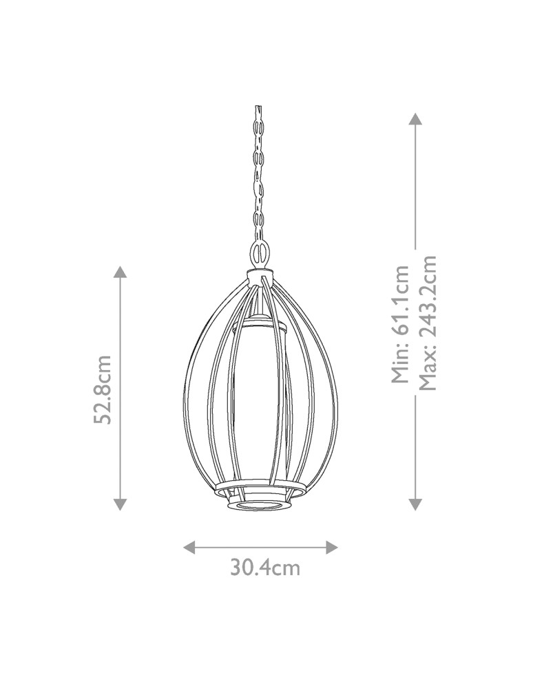 Pendant lamps - Elstead Lighting Rosalie pendant lamp - 1 light source KL-ROSALIE-P - product kolory-swiatla.pl 5