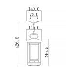 Outdoor pendant lamps - Elstead Lighting Small South Hope pendant lantern - 1 light source IP44 KL-SOUTH-HOPE8-S - product 5