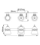 Elstead Lighting Kinkiet Talland - 3 źródła światła IP44 KL-TALLAND3-PC-BATH