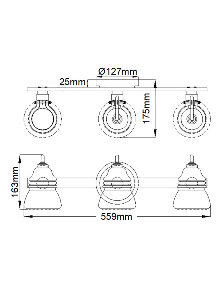 Bathroom wall lamps - Elstead Lighting Talland wall lamp - 3 light sources IP44 KL-TALLAND3-PC-BATH - product kolory-swiatla.pl 5