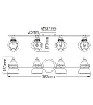 Elstead Lighting Kinkiet Talland - 4 źródła światła IP44 KL-TALLAND4-PC-BATH
