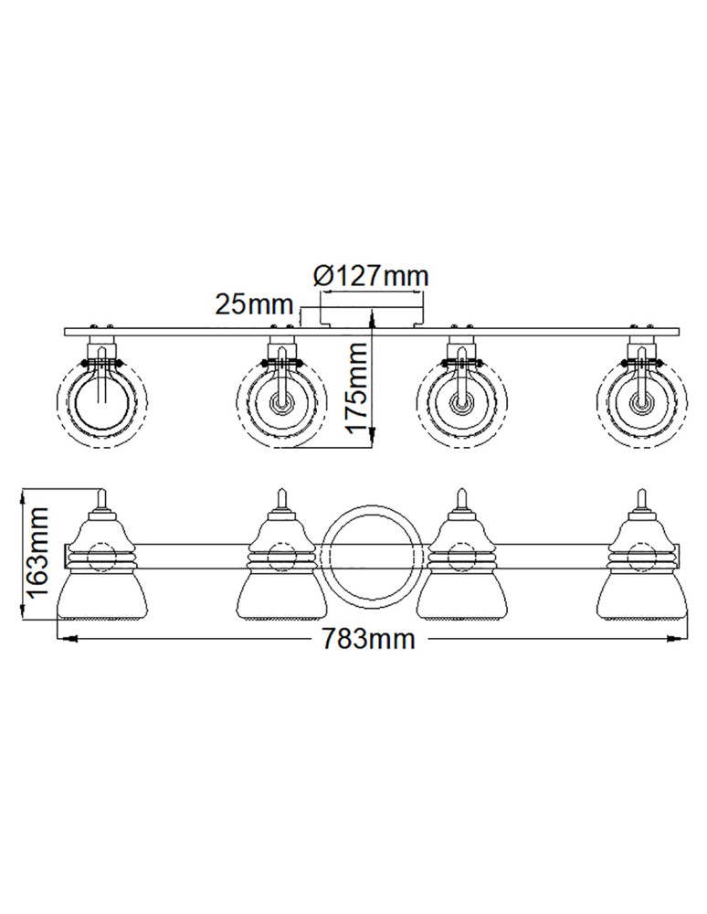 Elstead Lighting Kinkiet Talland - 4 źródła światła IP44 KL-TALLAND4-PC-BATH
