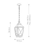 Outdoor pendant lamps - Elstead Lighting Tangier medium pendant lantern - 1 light source IP44 KL-TANGIER8-M - product 5