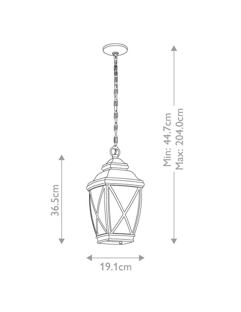 Elstead Lighting Tangier medium pendant lantern - 1 light source IP44 KL-TANGIER8-M
