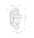 Elstead Lighting Duża latarnia naścienna Tournai - 4 źródła światła IP44 KL-TOURNAI1G-L