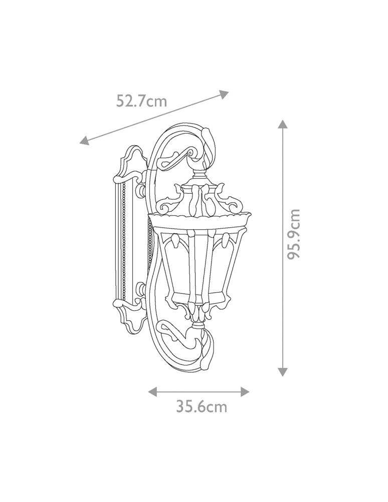 Elstead Lighting Duża latarnia naścienna Tournai - 4 źródła światła IP44 KL-TOURNAI1G-L