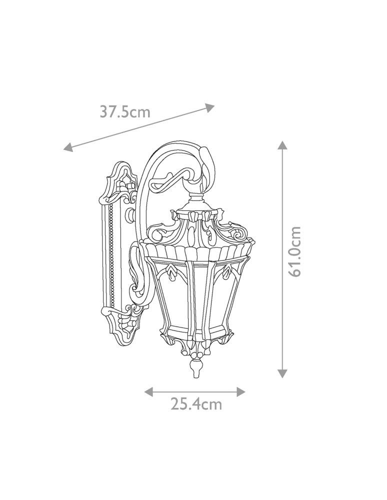 Elstead Lighting Duża latarnia naścienna Tournai - 2 źródła światła IP44 KL-TOURNAI2-L
