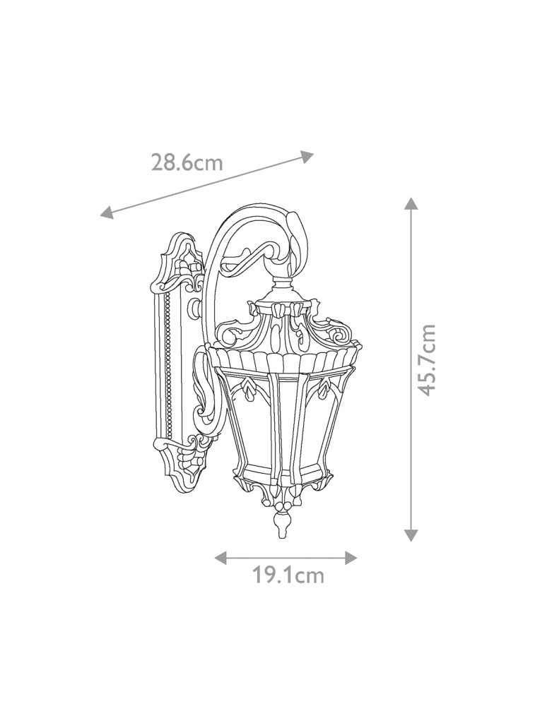 Outdoor wall lamps - Elstead Lighting Medium wall lantern Tournai - 1 light source IP44 KL-TOURNAI2-M - product kolory-swiatla.pl 5