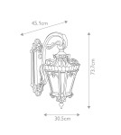 Outdoor wall lamps - Elstead Lighting Extra-large Tournai wall lantern - 3 light sources IP44 KL-TOURNAI2-XL - product 5