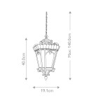 Outdoor pendant lamps - Elstead Lighting Tournai medium pendant lantern - 1 light source IP44 KL-TOURNAI8-M - product 5