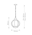 Outdoor pendant lamps - Elstead Lighting Large Vandalia pendant lantern - 3 light sources IP44 KL-VANDALIA8-L - product 5