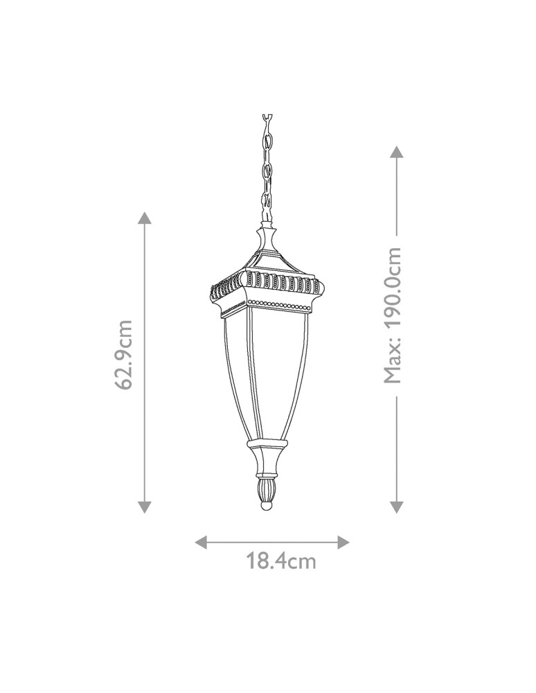 Outdoor pendant lamps - Elstead Lighting Venetian Rain pendant lantern - 2 light sources IP23 KL-VENETIAN8-M - product kolory-swiatla.pl 5