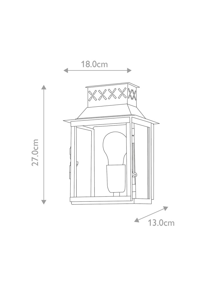 Outdoor wall lamps - Elstead Lighting Lambeth Palace wall lantern - 1 light source - Aged brass IP44 LAMBETH-PALACE - product kolory-swiatla.pl 5