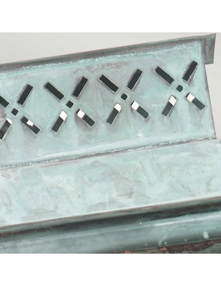 Elstead Lighting Latarnia naścienna Lambeth Palace - 1 źródło światła - Grynszpan IP44 LAMBETH-PALACE-V