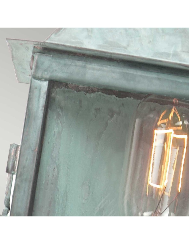 Elstead Lighting Latarnia naścienna Lambeth Palace - 1 źródło światła - Grynszpan IP44 LAMBETH-PALACE-V