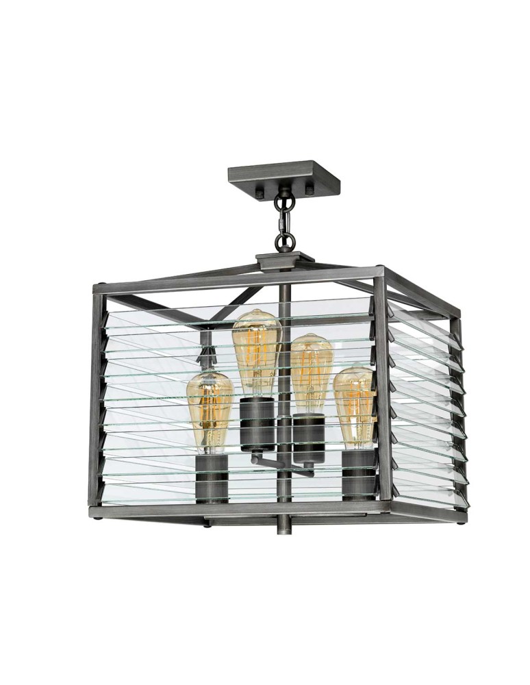 Pendant lamps - Elstead Lighting Louvre pendant lamp - 4 light sources LOUVRE-4P - product kolory-swiatla.pl 4