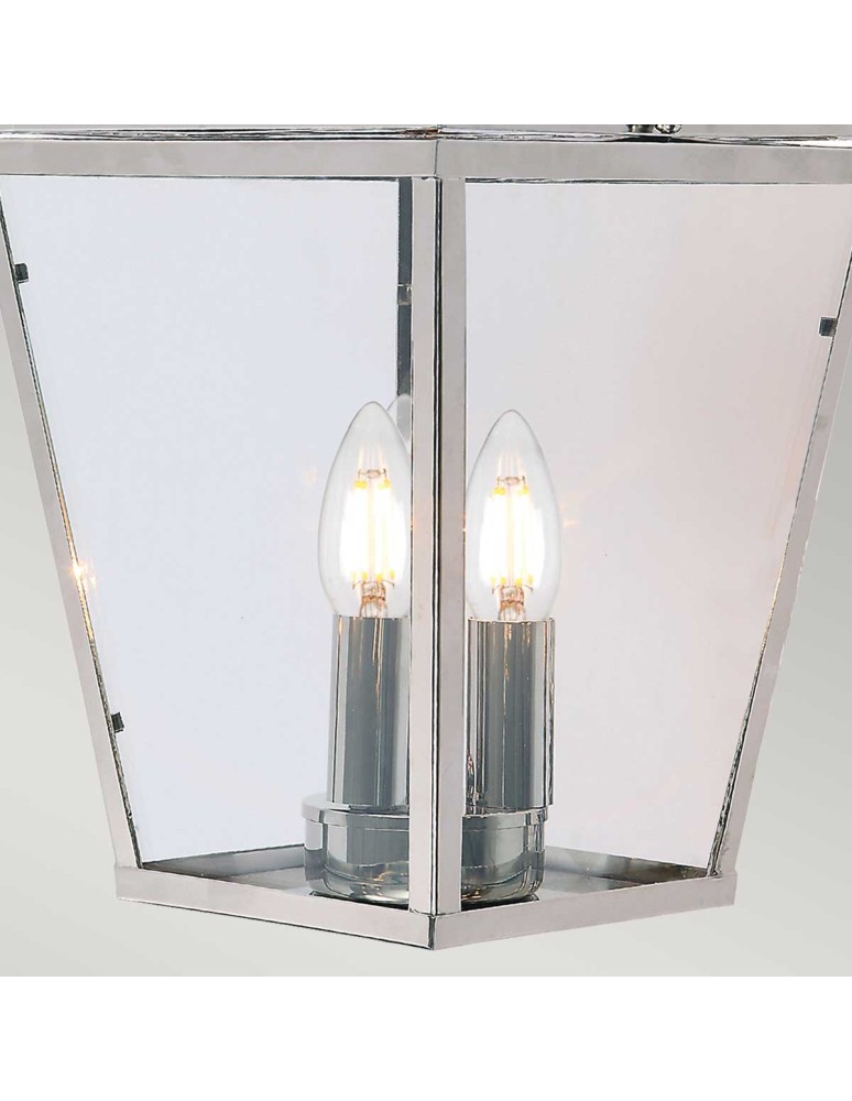 Outdoor pendant lamps - Elstead Lighting Mansion House pendant lantern - 3 light sources - Polished Nickel IP44 MANSION-HOUSE8-PN - product kolory-swiatla.pl 4