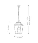 Outdoor pendant lamps - Elstead Lighting Mansion House pendant lantern - 3 light sources - Polished Nickel IP44 MANSION-HOUSE8-PN - product 5