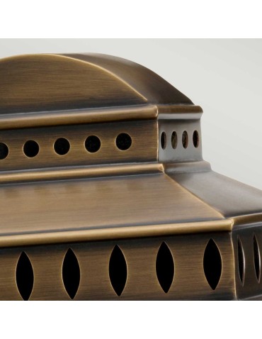 Elstead Lighting Latarnia naścienna Mansion House - 1 źródło światła - Postarzany mosiądz IP44 MANSION-HOUSE-BR - produkt 2