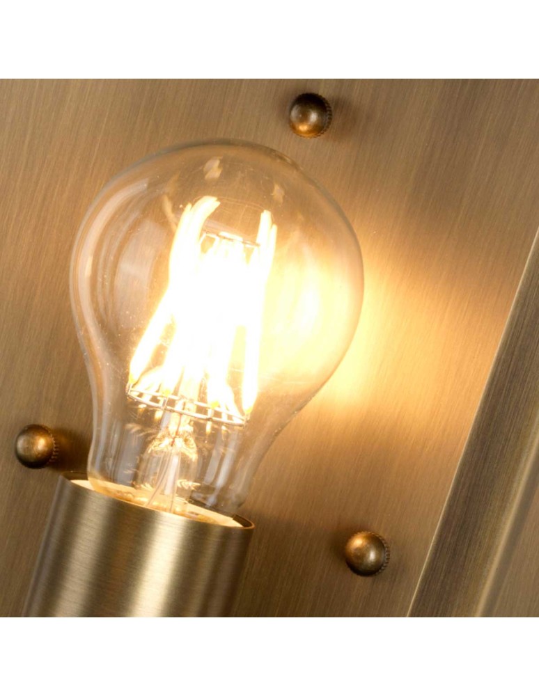 Elstead Lighting Latarnia naścienna Mansion House - 1 źródło światła - Postarzany mosiądz IP44 MANSION-HOUSE-BR