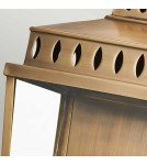 Elstead Lighting Duża latarnia naścienna Mansion House - 2 źródła światła - Postarzany mosiądz IP44 MANSION-HOUSE-L-BR