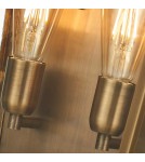 Elstead Lighting Duża latarnia naścienna Mansion House - 2 źródła światła - Postarzany mosiądz IP44 MANSION-HOUSE-L-BR