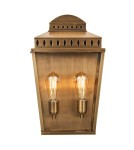 Elstead Lighting Duża latarnia naścienna Mansion House - 2 źródła światła - Postarzany mosiądz IP44 MANSION-HOUSE-L-BR