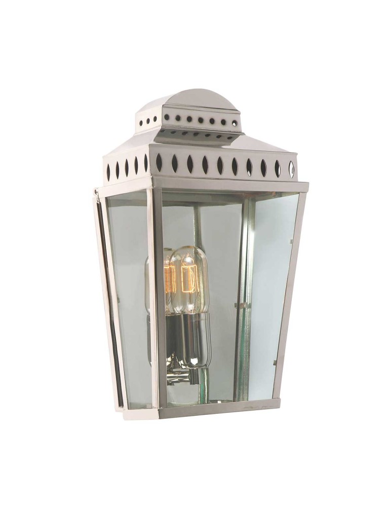 Elstead Lighting Latarnia naścienna Mansion House - 1 źródło światła - Polerowany nikiel IP44 MANSION-HOUSE-PN