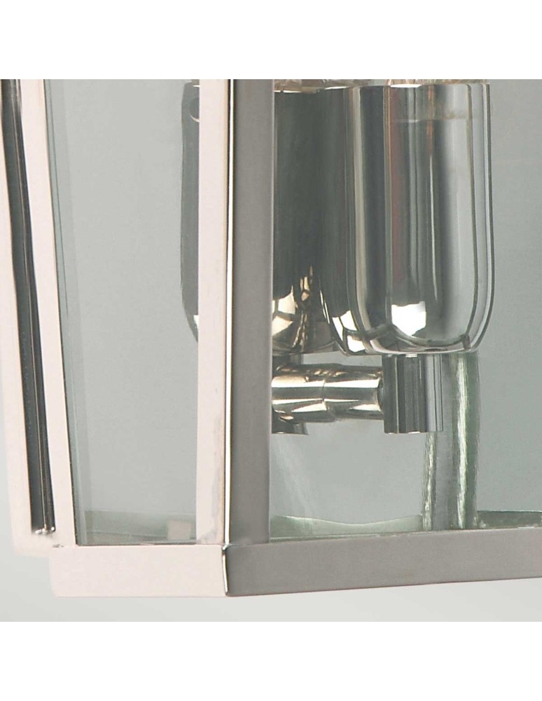 Elstead Lighting Latarnia naścienna Mansion House - 1 źródło światła - Polerowany nikiel IP44 MANSION-HOUSE-PN