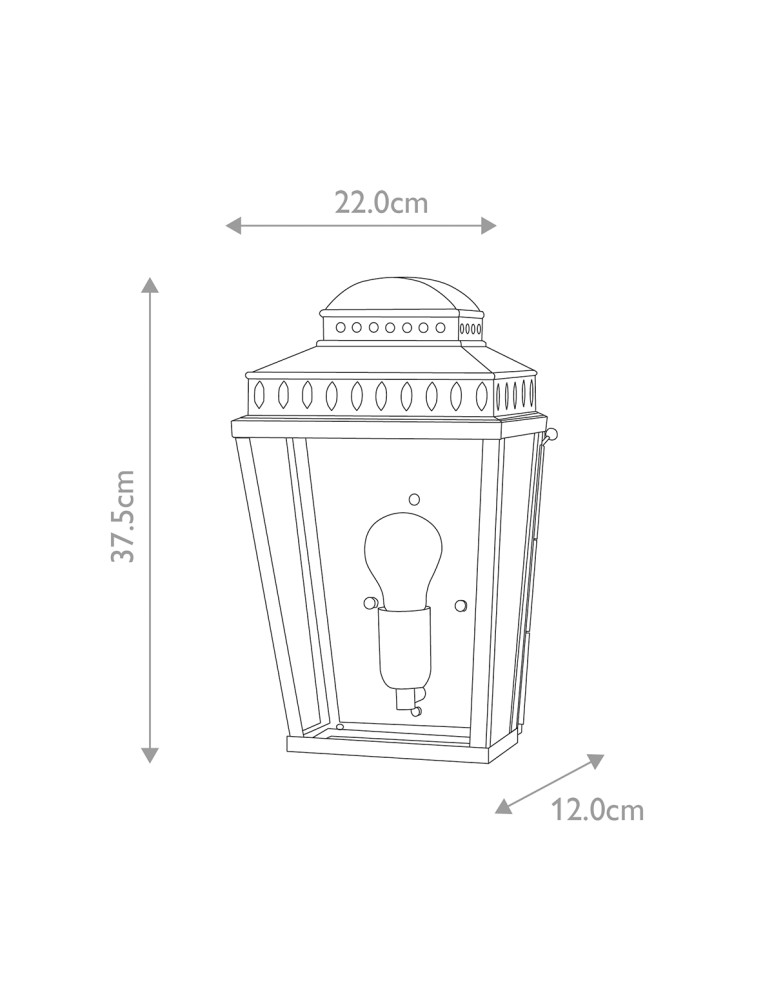 Elstead Lighting Latarnia naścienna Mansion House - 1 źródło światła - Polerowany nikiel IP44 MANSION-HOUSE-PN