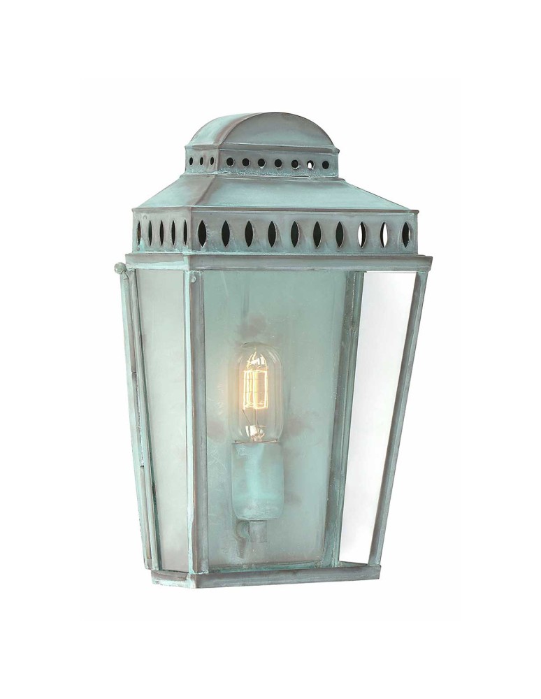 Elstead Lighting Latarnia naścienna Mansion House - 1 źródło światła - Grynszpan IP44 MANSION-HOUSE-V