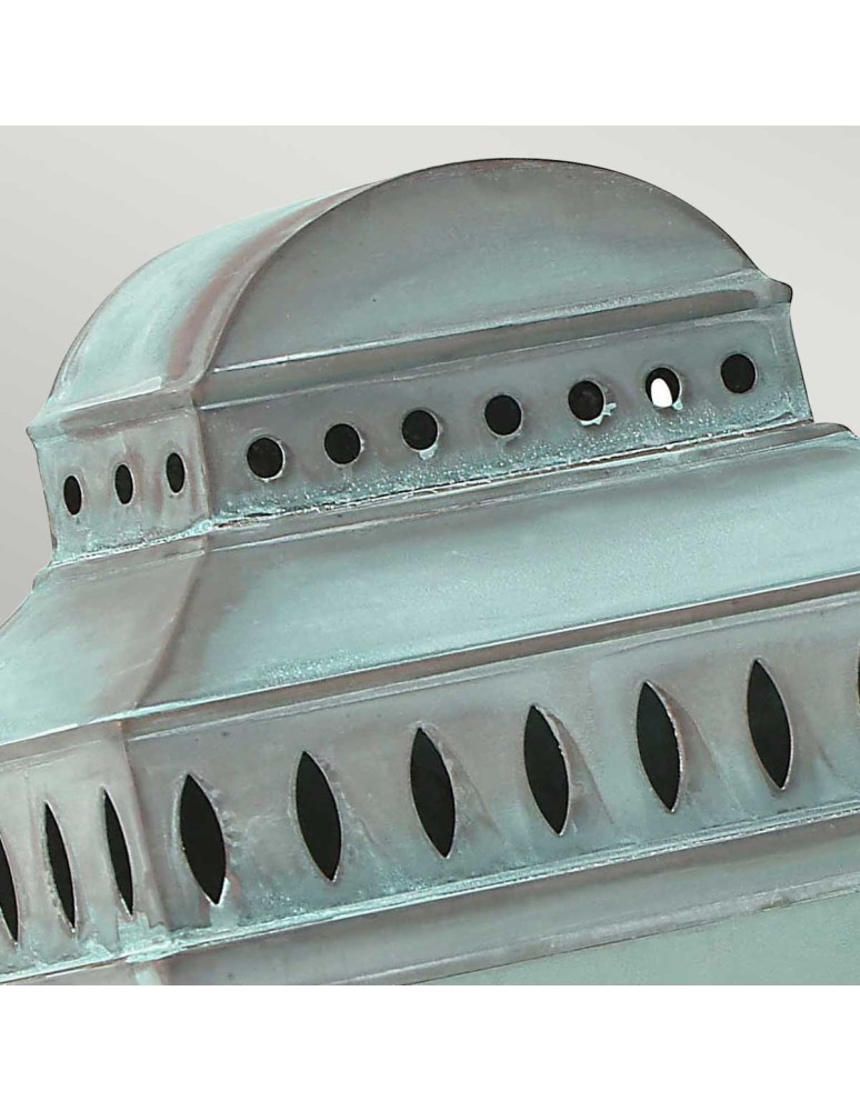 Elstead Lighting Latarnia naścienna Mansion House - 1 źródło światła - Grynszpan IP44 MANSION-HOUSE-V