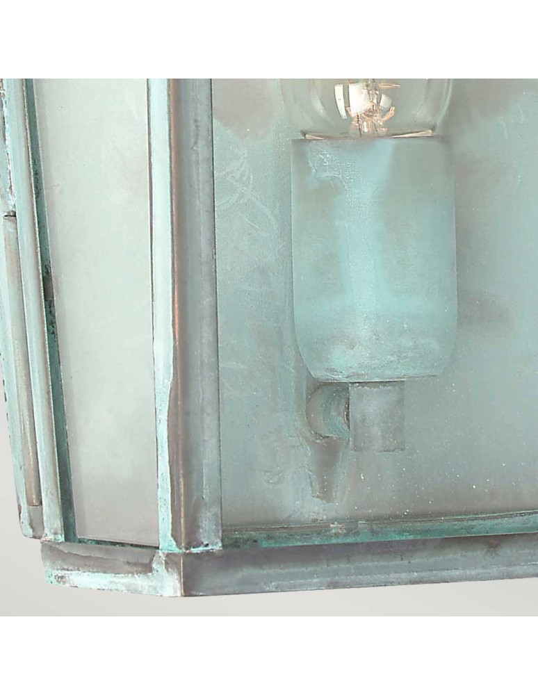 Elstead Lighting Latarnia naścienna Mansion House - 1 źródło światła - Grynszpan IP44 MANSION-HOUSE-V