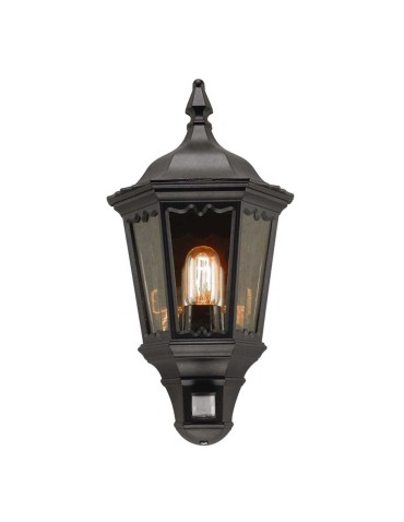 Elstead Lighting Medstead PIR sensor wall lantern - 1 light source IP44 MD7-PIR-BLACK