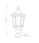 Elstead Lighting Latarnia naścienna z czujnikiem PIR Medstead - 1 źródło światła IP44 MD7-PIR-BLACK