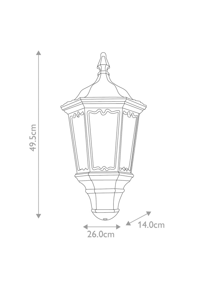 Outdoor wall lamps - Elstead Lighting Medstead PIR sensor wall lantern - 1 light source IP44 MD7-PIR-BLACK - product kolory-swiatla.pl 4