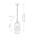 Outdoor pendant lamps - Elstead Lighting Miners pendant lantern - 1 light source IP44 MINERS-CHN - product 6