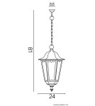 Outdoor pendant lamps - SU-MA Retro Classic K 1018/1/D Pendant. - product 4