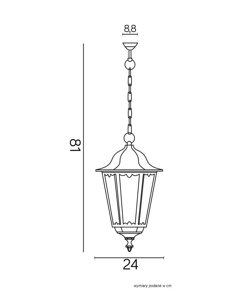 Outdoor pendant lamps - SU-MA Retro Classic K 1018/1/D Pendant. - product kolory-swiatla.pl 4