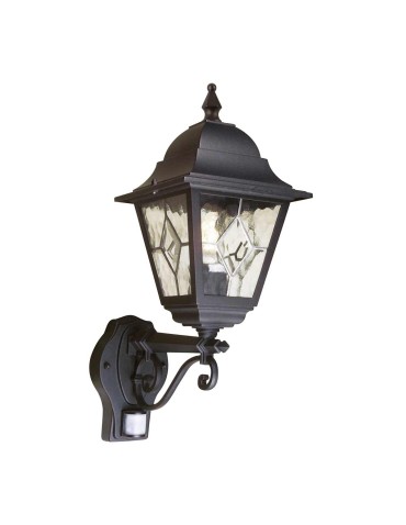 Elstead Lighting Norfolk PIR sensor wall lantern - 1 light source IP44 NR1-PIR-BLACK